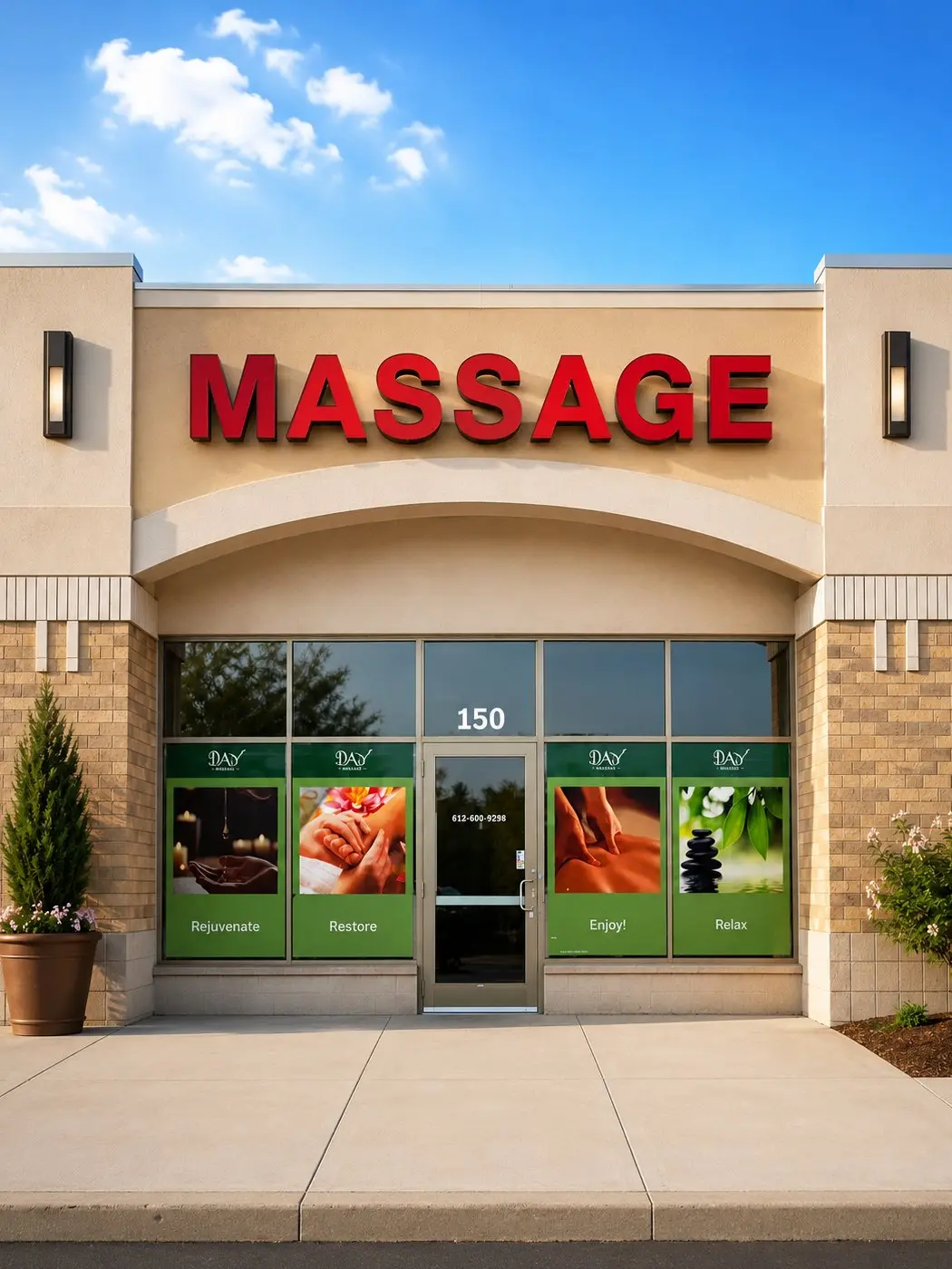 Day Massage exterior in Chaska Commons at Highway 41 and Pioneer Trail
